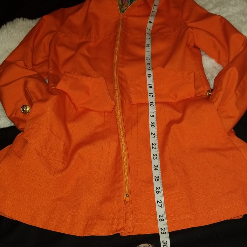 Vintage mod-style Tennessee Orange Trench - Picture 3 of 8